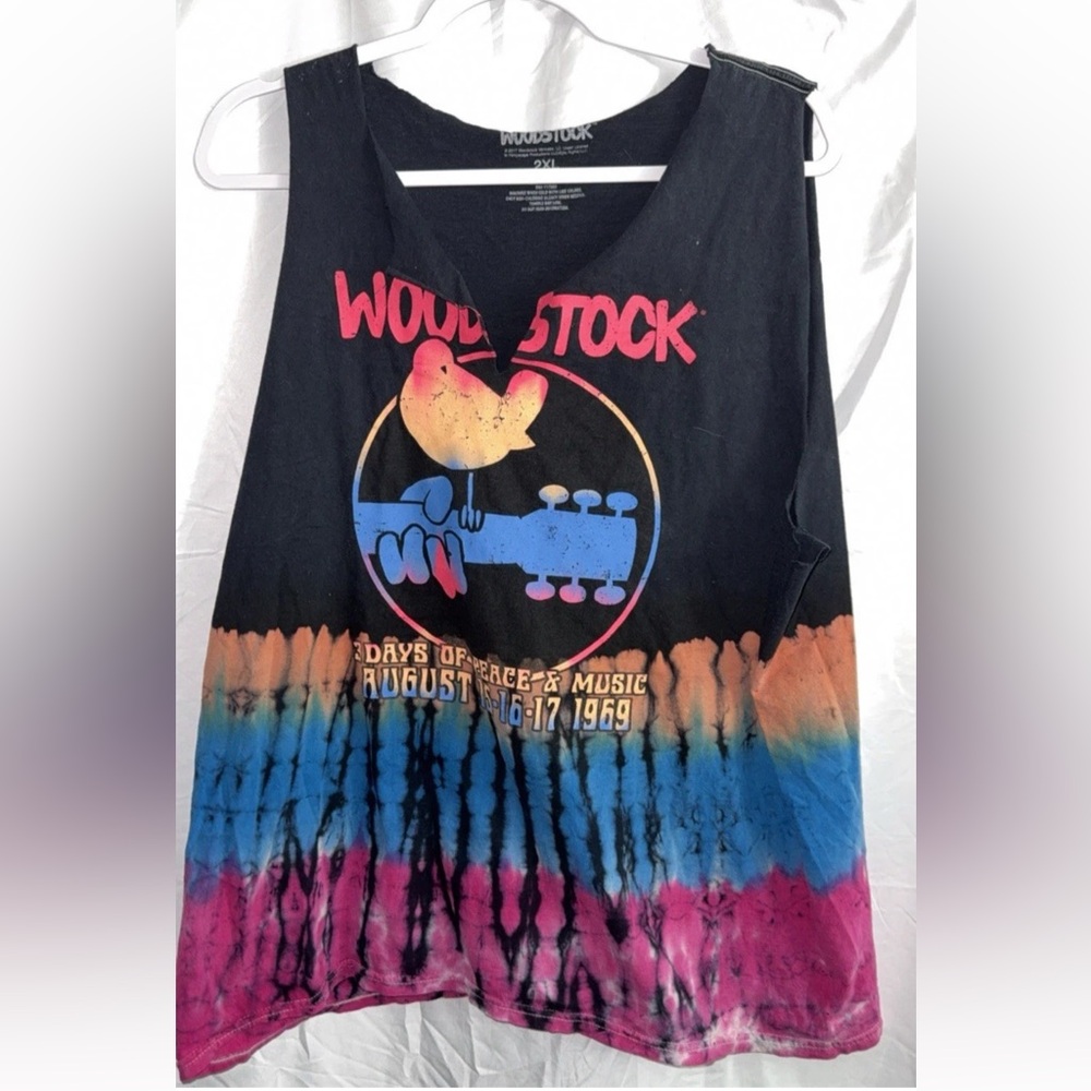 Woodstock festival hippie dip dye women’s tank top 2x